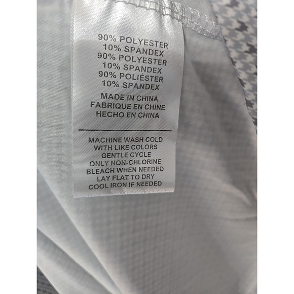 Birdie Bound Golf Shirt Mens 3XL Gray Blue  1/4 Zip  Long Sleeve Geometric Print - Picture 10 of 14